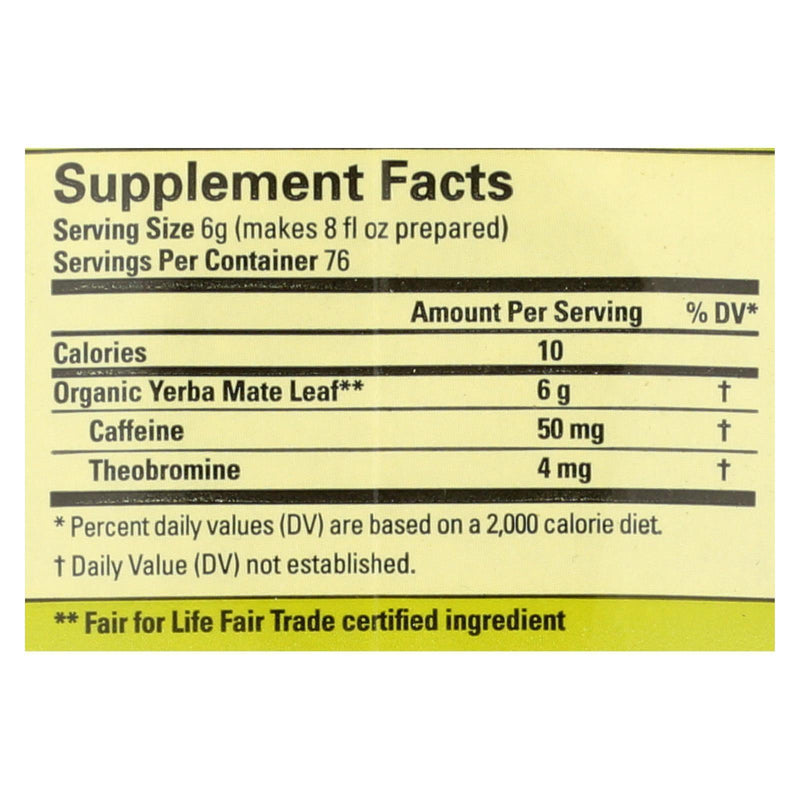 Ecoteas Organic Loose Yerba Mate - Traditional Cut - Case Of 6 - 1 Lb. - Orca Market