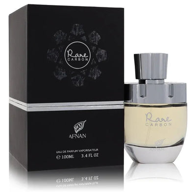 An image displaying Afnan Rare Carbon by Afnan Eau De Parfum Spray 3.4 oz for Men by Afnan