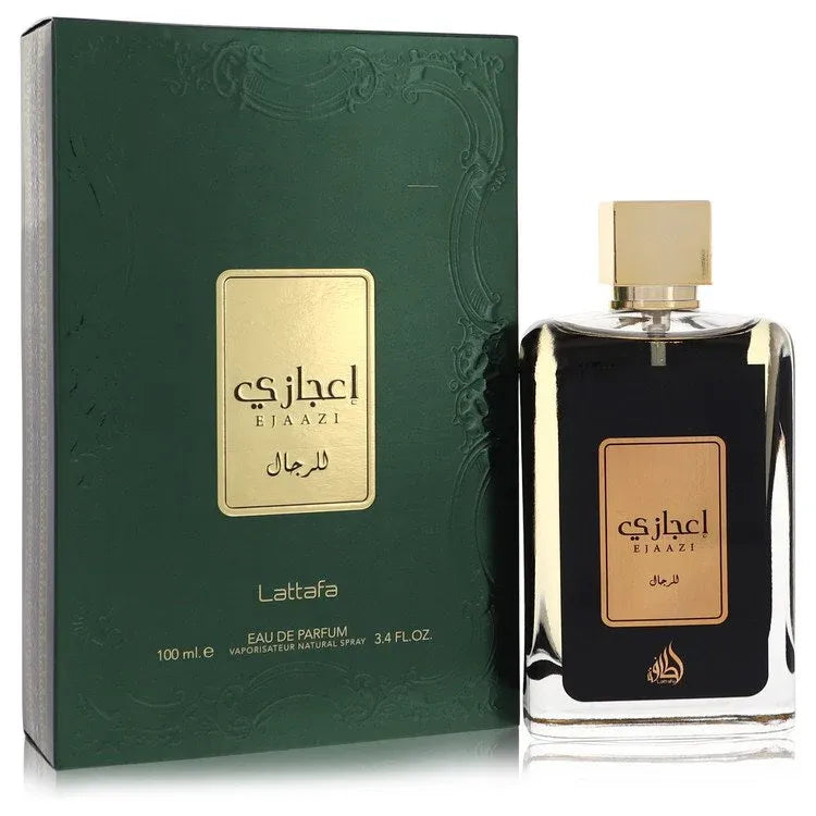 An image displaying Lattafa Ejaazi by Lattafa Eau De Parfum Spray 3.4 oz for Men by Lattafa