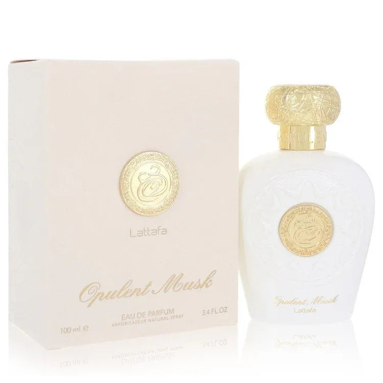 An image displaying Lattafa Opulent Musk by Lattafa Eau De Parfum Spray 3.4 oz for Women by Lattafa