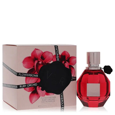 An image displaying Flowerbomb Ruby Orchid by Viktor & Rolf Eau De Parfum Spray oz for Women by Viktor & Rolf