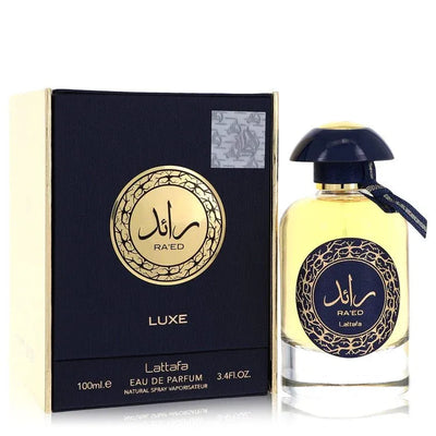 An image displaying Raed Luxe Gold by Lattafa Eau De Parfum Spray 3.4 oz for Women by Lattafa