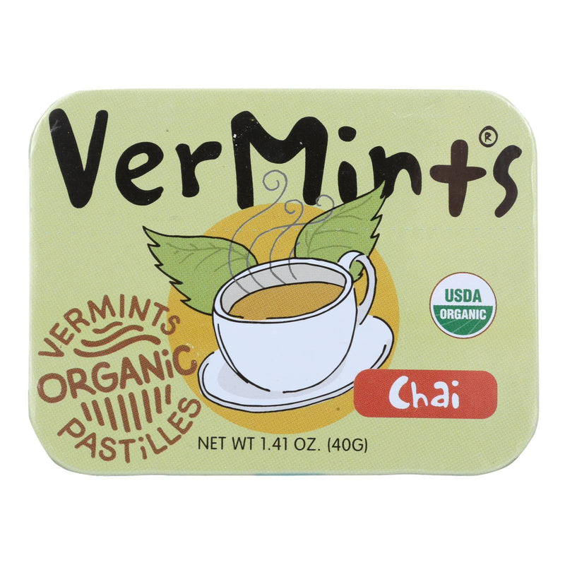 An image displaying Vermints Pastilles - All Natural - Chai - 1.41 Ounce - Case Of 6 by Vermints