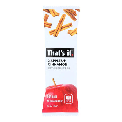 An image displaying That's It Fruit Bar Zesty - Apple Cinnamon - Case Of 12 - 1.2 Ounce by That's It