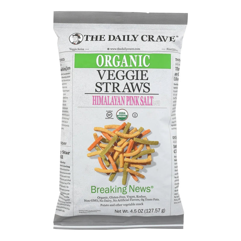 An image displaying The Daily Crave - Veggie Straws - Case Of 8 - 4.5 Ounce by The Daily Crave