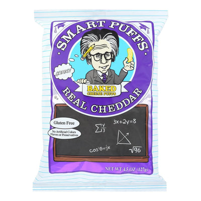An image displaying Pirate Brands Smart Puffs - With Real Wisconsin Cheddar - Case Of 12 - 4.5 Ounce by Pirate Brands