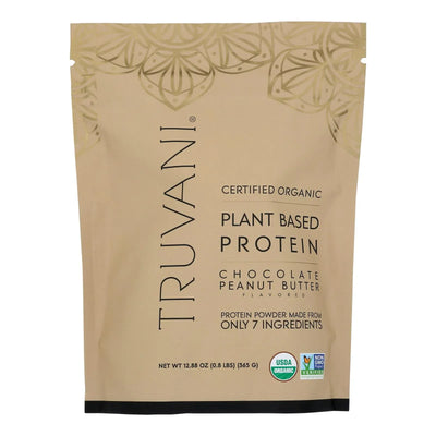 An image displaying Truvani - Protein Powder Peanut Butter Chocolate - 1 Each-12.88 Ounce by Truvani