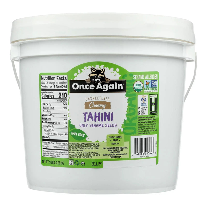 An image displaying Once Again Sesame Tahini Organic - Single Bulk Item - 9lb by Once Again