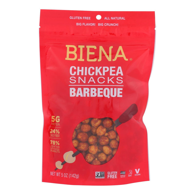 Biena Chickpea Snacks - Barbeque - Case Of 8 - 5 Ounce