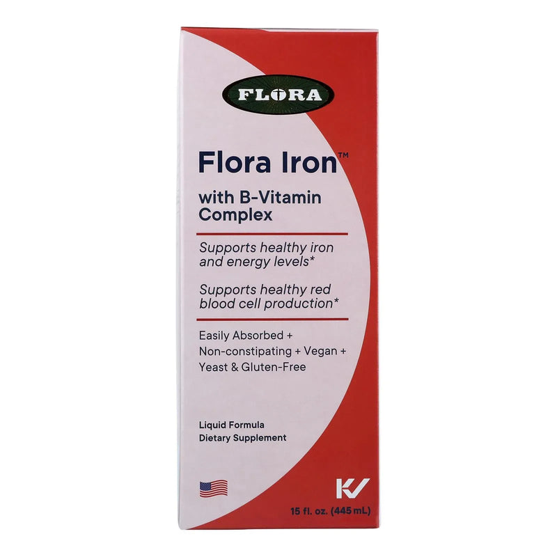An image displaying Flora - Flora Iron B Vitamin Cmplx Lq - 1 Each-15 Fz by Flora