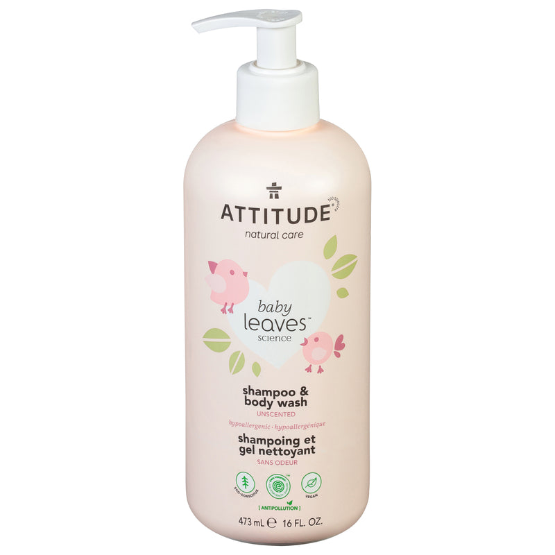 An image displaying Attitude - Baby Wash 2in1 Frag Free - 1 Each 1-16 Oz by Attitude