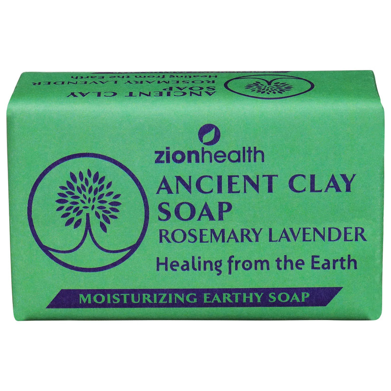 An image displaying Zion Health - Ancnt Cly Soap Rsmry Lvnd - 1 Each - 6 Ounce by Zion Health