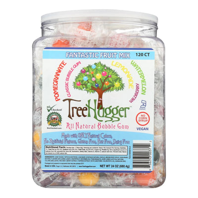 An image displaying Treehugger Natural Bubble Gum Fantastic Fruit Mix - Case Of 120 - Ct by Tree Hugger