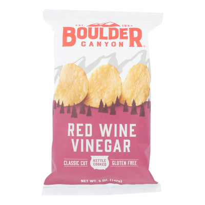 An image displaying Boulder Canyon - Kettle Chips - Red Wine Vinegar - Case Of 12 - 5 Ounce. by Boulder Canyon Natural Foods
