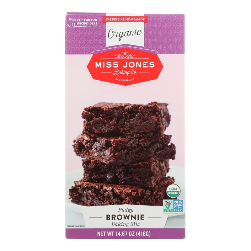 An image displaying Miss Jones Baking Mix - Brownie - Case Of 6 - 14.67 Ounce by Miss Jones Baking Co