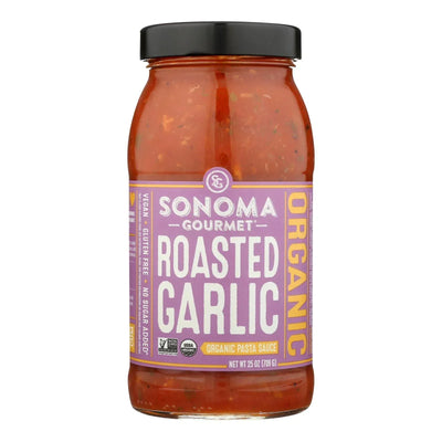 An image displaying Sonoma Gourmet Organic Pasta Sauce - Roasted Garlic - Case Of 6 - 25 Ounce. by Sonoma Gourmet