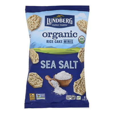An image displaying Lundberg Family Farms - Rice Ck Mini Sea Salt - Case Of 6-5 Ounce by Lundberg Family Farms