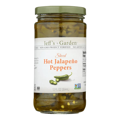 An image displaying Jeff's Garden - Jalapeno Peppers Hot Slcd - Case Of 6-12 Fz by Jeff's Garden