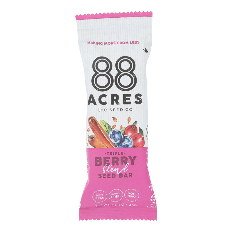 88 Acres - Bars - Triple Berry - Case Of 9 - 1.6 Ounce.