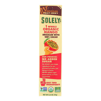An image displaying Solely - Fruit Jrky Mango Cacao - Case Of 12-.8 Ounce by Solely