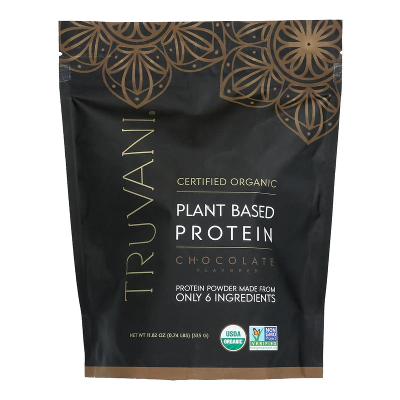 An image displaying Truvani - Protein Powder Chocolate - 1 Each-11.82 Ounce by Truvani