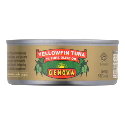 An image displaying Genova - Yellowfin Tuna In Olv Oil - Case Of 12-5 Oz by Genova