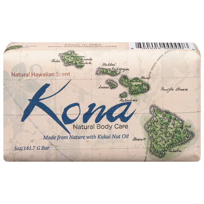 An image displaying Kona Natural Body Care - Bar Soap Kukui Nut Oil - 1 Each 1-5 Ounce by Kona Natural Body Care