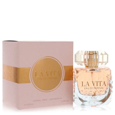 An image displaying La Vita by Maison Alhambra Eau De Parfum Spray 3.4 oz for Women by Maison Alhambra