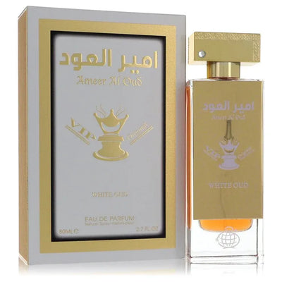 An image displaying Ameer Al Oud Vip Original White Oud by Fragrance World Eau De Parfum Spray 2.7 oz for Men by Fragrance World