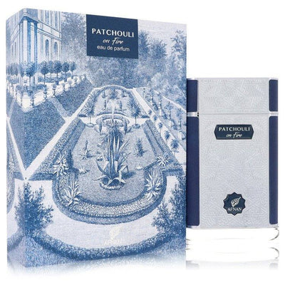 An image displaying Afnan Patchouli On Fire by Afnan Eau De Parfum Spray 2.7 oz for Men by Afnan