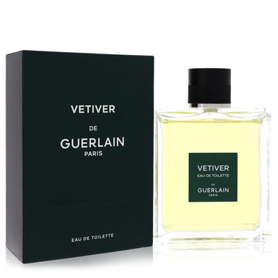 An image displaying Vetiver Guerlain by Guerlain Eau De Toilette Spray 5 oz for Men by Guerlain