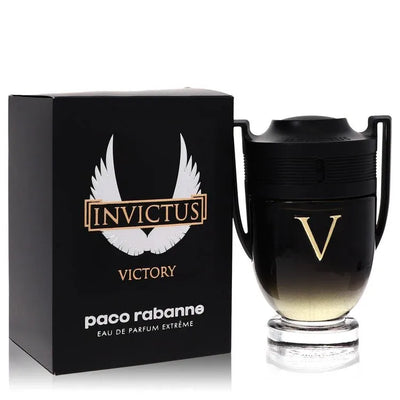 An image displaying Invictus Victory by Paco Rabanne Eau De Parfum Extreme Spray 1.7 oz for Men by Paco Rabanne