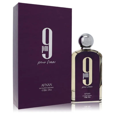 An image displaying Afnan 9pm Pour Femme by Afnan Eau De Parfum Spray 3.4 oz for Women by Afnan
