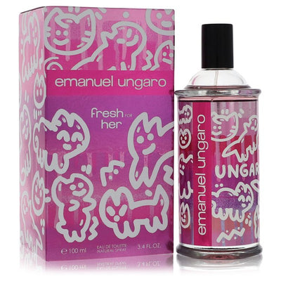 An image displaying Emanuel Ungaro Fresh For Her by Ungaro Eau De Toilette Spray 3.4 oz for Women by Ungaro