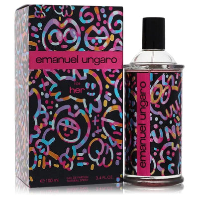An image displaying Emanuel Ungaro For Her by Ungaro Eau De Parfum Spray 3.4 oz for Women by Ungaro
