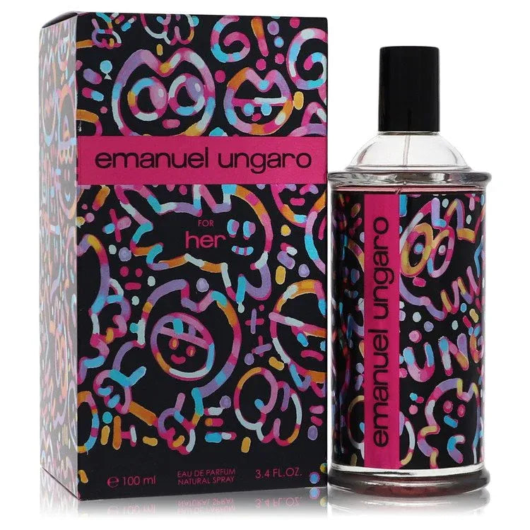 An image displaying Emanuel Ungaro For Her by Ungaro Eau De Parfum Spray 3.4 oz for Women by Ungaro