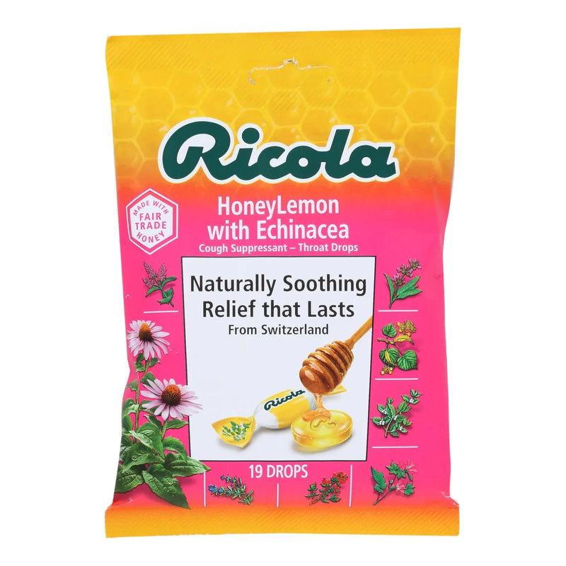 An image displaying Ricola - Cough Drop Ech Honey Lemon - Case Of 8-19 Ct by Ricola