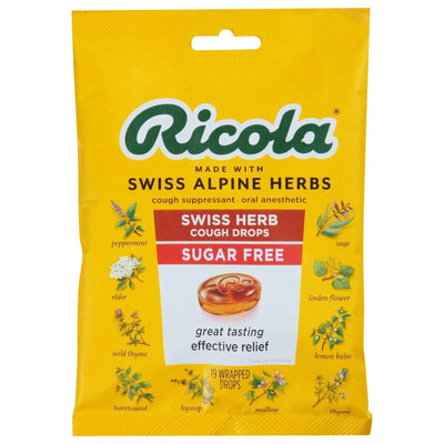 An image displaying Ricola - Cough Drop Sugar Free Swiss Herb - Case Of 8-19 Count by Ricola