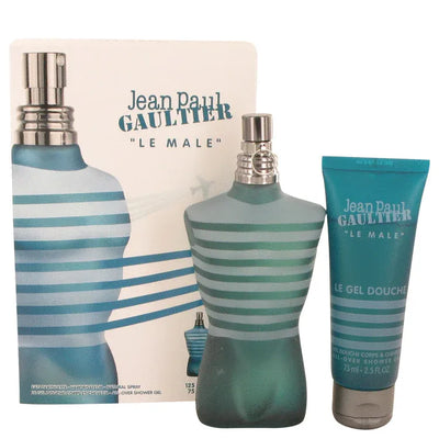 An image displaying Jean Paul Gaultier by Jean Paul Gaultier Gift Set -- 4.2 oz Eau De Toilette Spray + 2.5 oz Shower Gel for Men by Jean Paul Gaultier