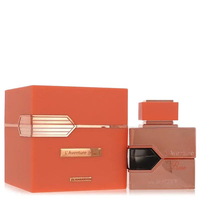 An image displaying L'aventure Rose by Al Haramain Eau De Parfum Spray 3.4 oz for Women by Al Haramain