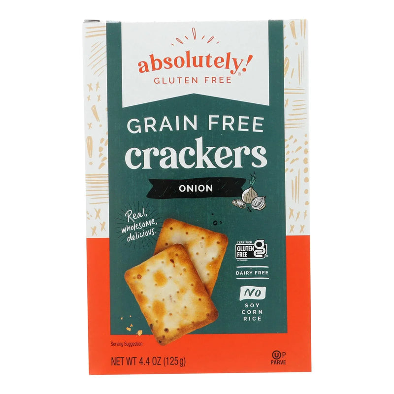 An image displaying Absolutely Gluten Free - Crackers - Toasted Onion - Case Of 12 - 4.4 Ounce. by Absolutely Gluten Free