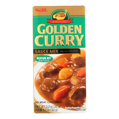 An image displaying S&b - Sauce Mix Golden Cry Medium Hot - Case Of 12 - 3.2 Ounce by S&b