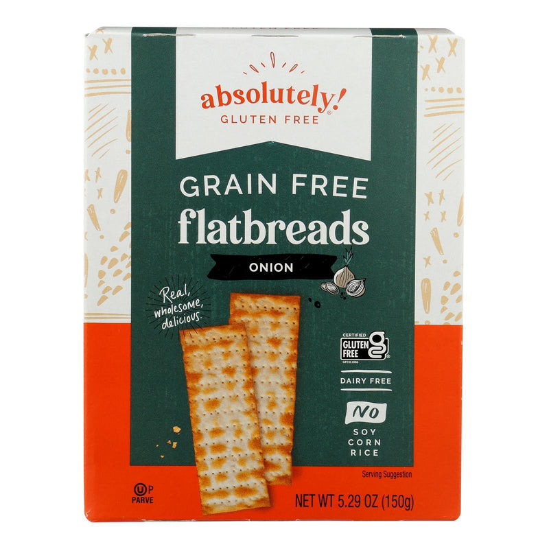 Absolutely Gluten Free - Flatbread - Toasted Onion - Case Of 12 - 5.29 Ounce