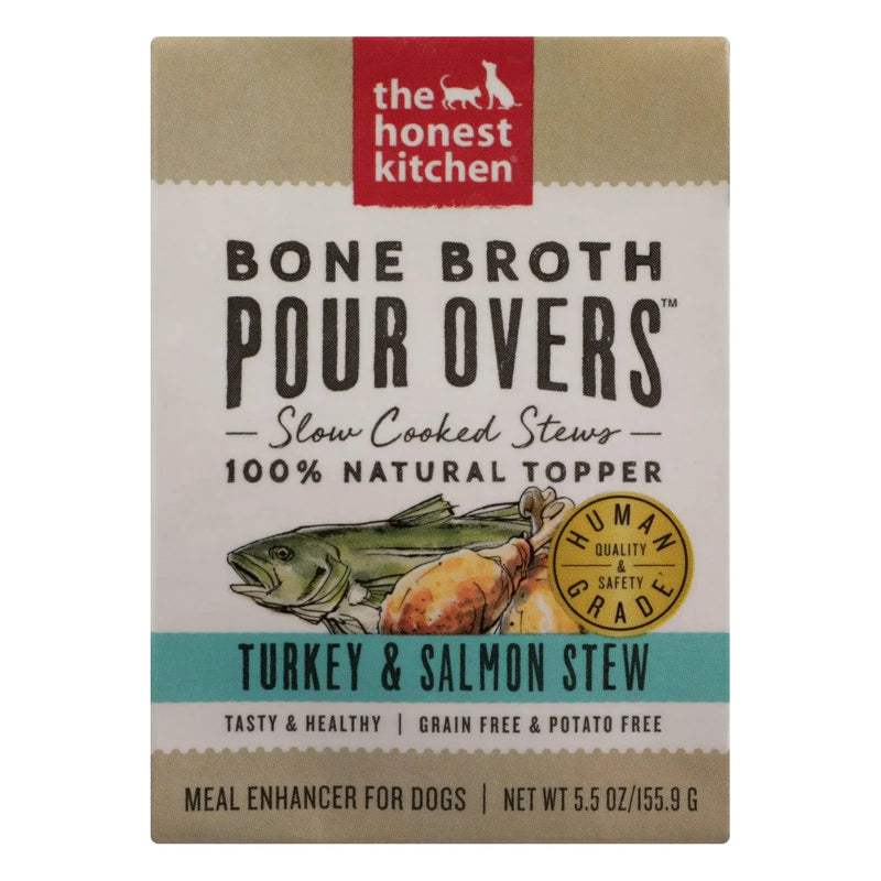 An image displaying The Honest Kitchen - Dog Fd Por Ovr Trk Slm St - Case Of 12 - 5.5 Ounce by The Honest Kitchen