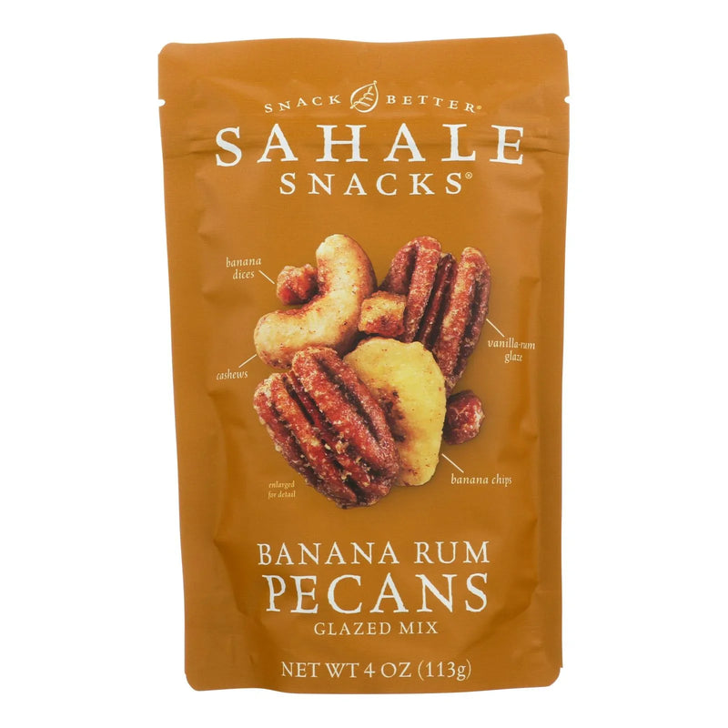 Sahale Snacks - Pecans Glzd Mix Ban Rum - Case Of 6 - 4 Ounce