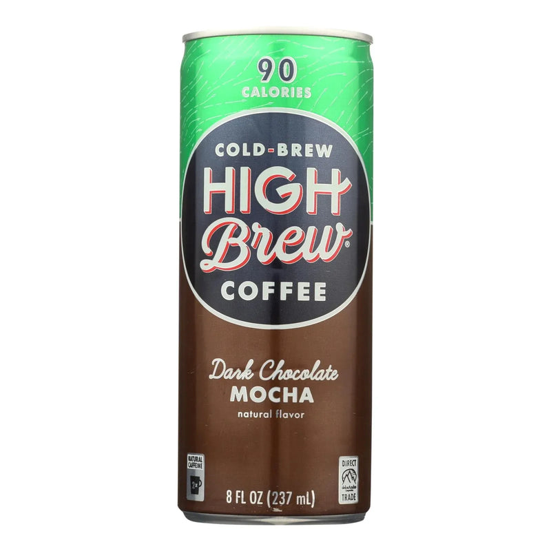 An image displaying High Brew Coffee Coffee - Ready To Drink - Dark Chocolate Mocha - 8 Ounce - Case Of 12 by High Brew Coffee