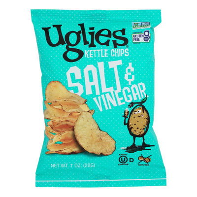 An image displaying Uglies - Potato Chips Salt Vinegar - Case Of 32-1 Oz by Uglies