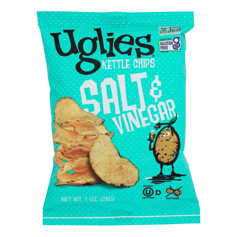 An image displaying Uglies - Potato Chips Salt Vinegar - Case Of 32-1 Oz by Uglies