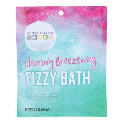 An image displaying Aura Cacia - Fizz Bath Clear Breezwy - Case Of 6-2.5 Oz by Aura Cacia
