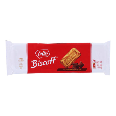 An image displaying Biscoff Cookie Caramelized Biscuits With Belgian Chocolate - Case Of 12 - 5.4 Oz by Biscoff
